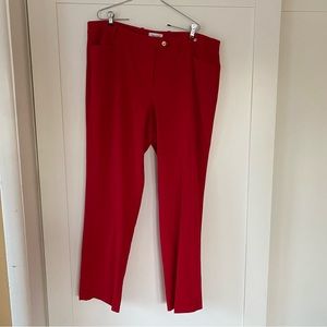 Calvin Klein Women’s Trousers Red Straight Leg Size 16W